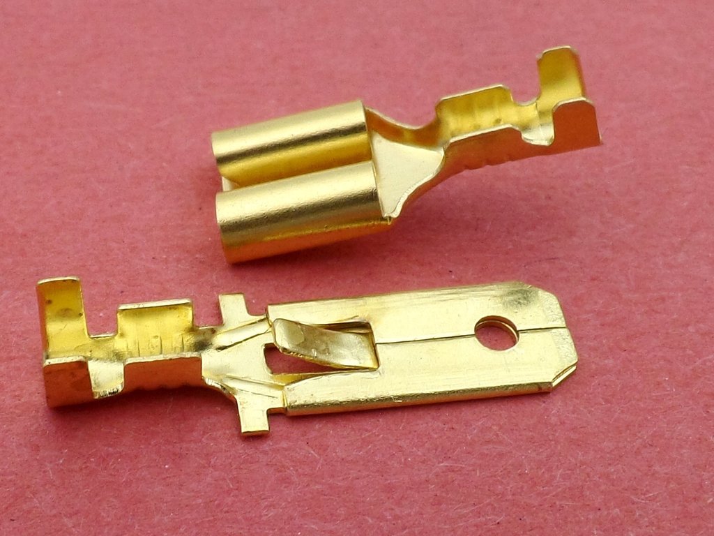 6.3mm brass motorcycle plug terminals