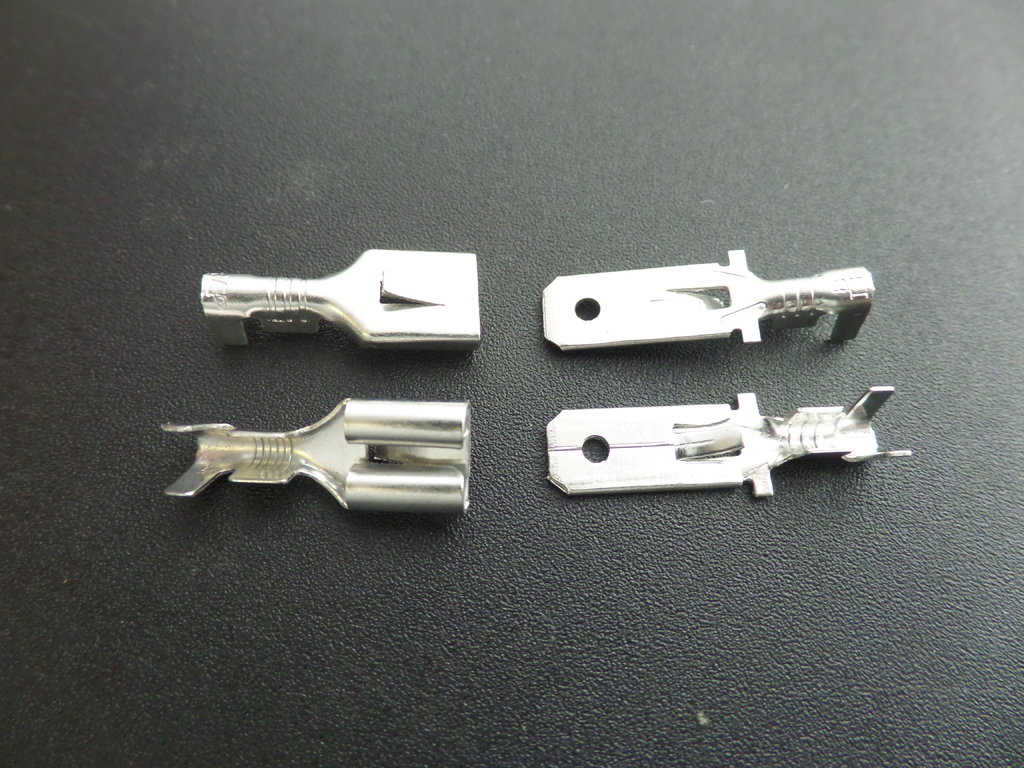 6.3mm tinned male and female terminals