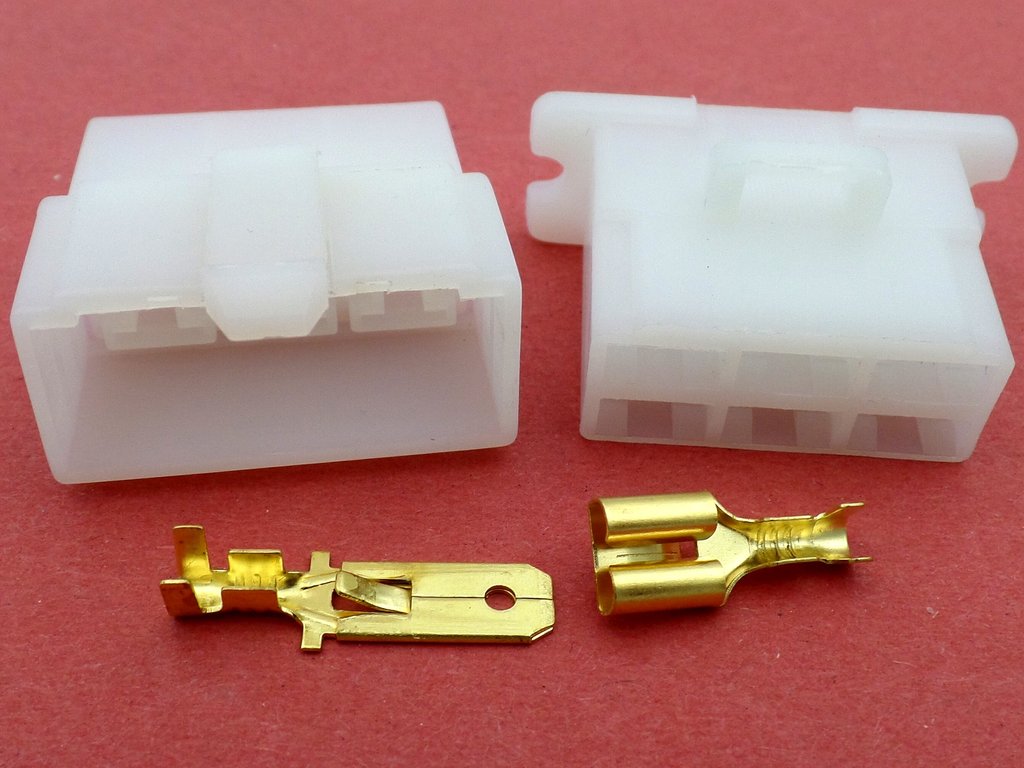 6 way 6.3mm motorcycle connector set