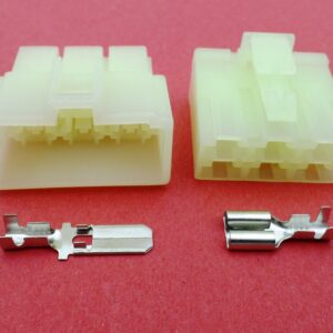 Connector 6.3mm 6 Way White Tang Less Motorcycle Plug D-8