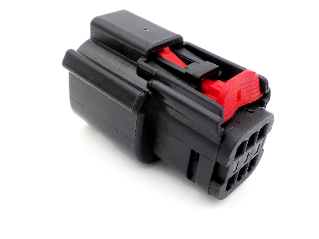 Connector 6 Way Black Female Harley Wiring Loom Harness K-22 - Image 2
