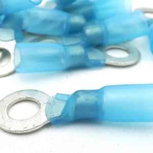 Terminal 6mm Blue Heat Shrink Ring 10 Pack