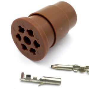 Connector 6 Way Old Style Honda Ignition Switch Brown Plug K-22