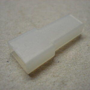 Terminal cover white plastic 6.3mm 2 cable entry J-7