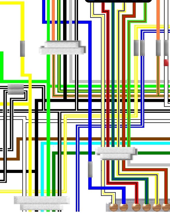 Suzuki GS550 1976 78 USA colour wiring diagram