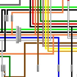 Suzuki TS75 1974 USA Spec Mototcycle Colour Wiring Diagram