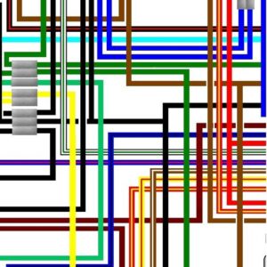 Yamaha RD250 E F, RD400 E F UK Spec Colour Wiring Diagram