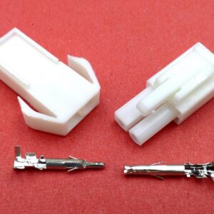 Connector 2.8mm 2 Way White CCM Motorcycle Wiring Loom K-25