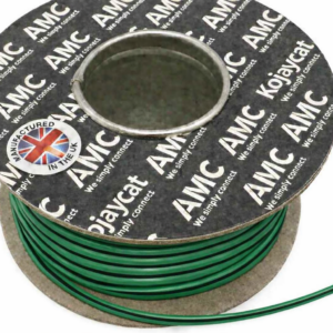 Cable 1.0mm² Thin Wall 16.5 Amp 12v Green Tracer Wire T-12