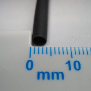 Heat Shrink 2.4mm Black 2:1 Shrink Ratio Polyolefin Sleeving