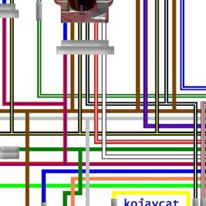 Kawasaki KH500 A8 1976 UK Colour Wiring Diagram