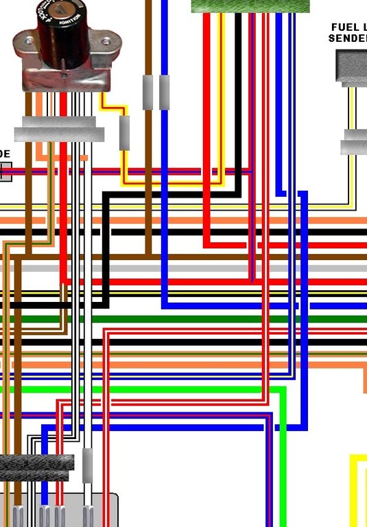 Kawasaki KZ1000 A2A 1978 USA Spec Colour Wiring Diagram