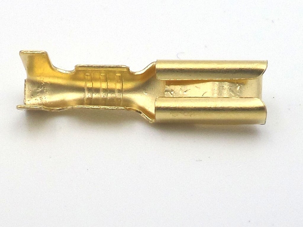 Terminal 2.8mm Mini-Latch Plain Brass Female