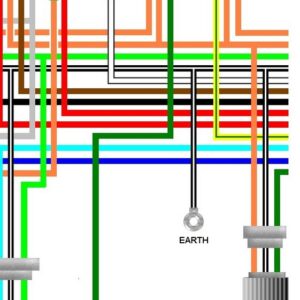 Suzuki GT550 J ,K 1972 73 UK/Euro Spec Colour Wiring Diagram