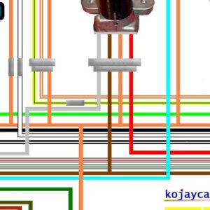 Suzuki GS400 XB 1976 - 77 USA Spec Colour Wiring Diagram