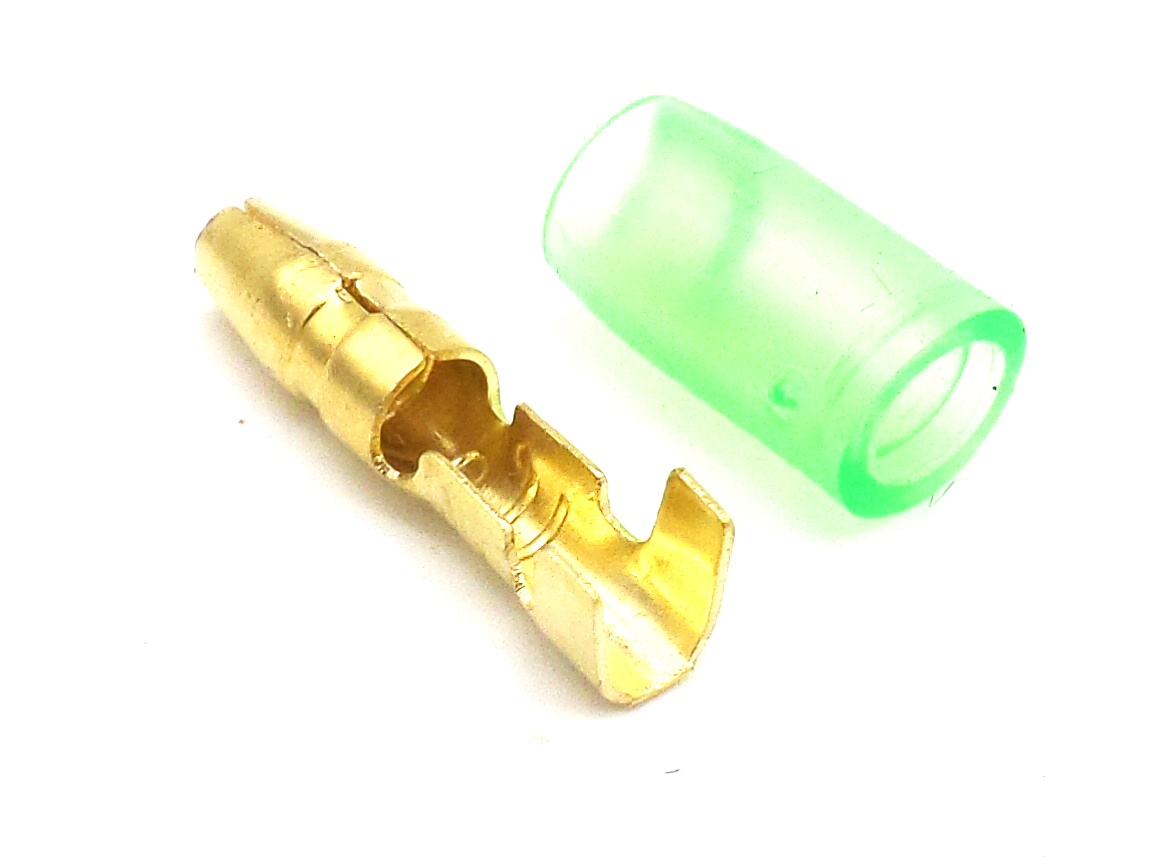 3.5mm Japanese plain brass male motorcycle bullets